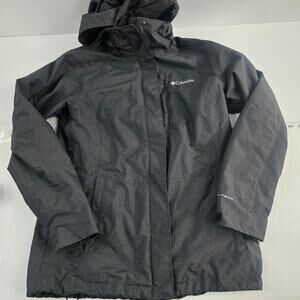 Columbia omni-tech arm pit vented rain jacket interchange black mens S 6806